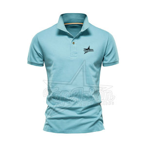 Hombres 100% algodón con cuello para Polo transpirable manga corta Etiqueta Privada compatible con fábrica personalizable sólido tejido OEM - Product Image 2