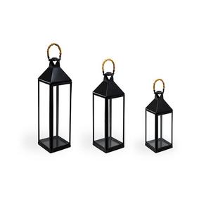 Ensemble de lanterne suspendue en fer de 3 tailles différentes avec lanterne de forme personnalisée de qualité supérieure pour la décoration de la maison - Product Image 1