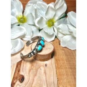 Bobby Johnson Kingman Fashion <b>Cuff</b> <b>Bracelet</b> Turquoise & Sterling <b>Silver</b> for Women - Product Image 2