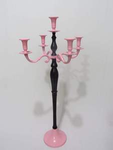 Premium New Design 5-Lite Multicolour Candelabra <b>Style</b> Decorative Metal Candle Holder for Wedding Table Centrepiece Candle Stand - Product Image 3