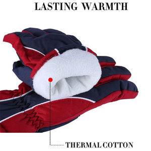 ถุงมือสกี/สโนว์บอร์ด แบบเต็มนิ้ว กันน้ำ สำหรับผู้ชาย ผู้หญิง และทุกเพศ บุด้วยผ้าฟลีซ หน้าจอสัมผัสได้ คุณภาพทนทาน อุ่นสบาย ปิดด้วยแถบตีนตุ๊กแก - Product Image 5