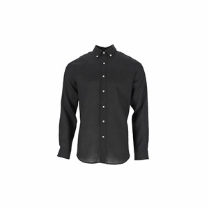 100% chemise décontractée en lin de haute qualité pour hommes conception personnalisée hauts amples à manches longues t-shirt pour l'été vêtements à la mode Bangladesh - Product Image 1