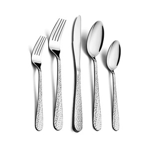 Ensemble de 5 couverts en acier inoxydable idéal pour les ustensiles de cuisine table à manger maison café utiliser des couverts enduits de couleur noire poignée élégante - Product Image 4