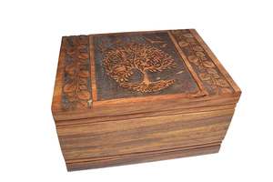 Handmade Tree of Life Urns <b>for</b> Human <b>Ashes</b> Adult Large Cremation Wooden Urns Engraved - Product Image 2