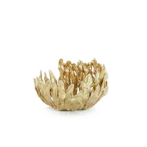 Plateau décoratif en aluminium inspiré de la nature pour tables à manger contemporaines Idéal pour servir des collations ou des boissons décoratives - Product Image 1