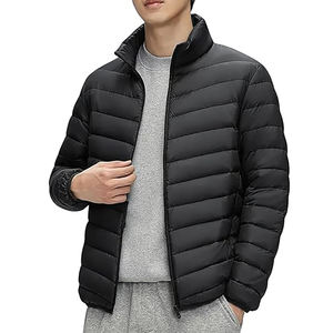 Chaqueta acolchada de invierno para hombre, chaquetas con aislamiento de nailon a prueba de viento y resistente al agua, bolsillos con cremallera, chaquetas acolchadas de estilo informal - Product Image 1