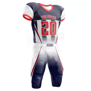 Uniforme de fútbol americano transpirable de diseño personalizado, de secado rápido, de talla grande, manga corta, traje deportivo para correr, directo de fábrica - Product Image 5