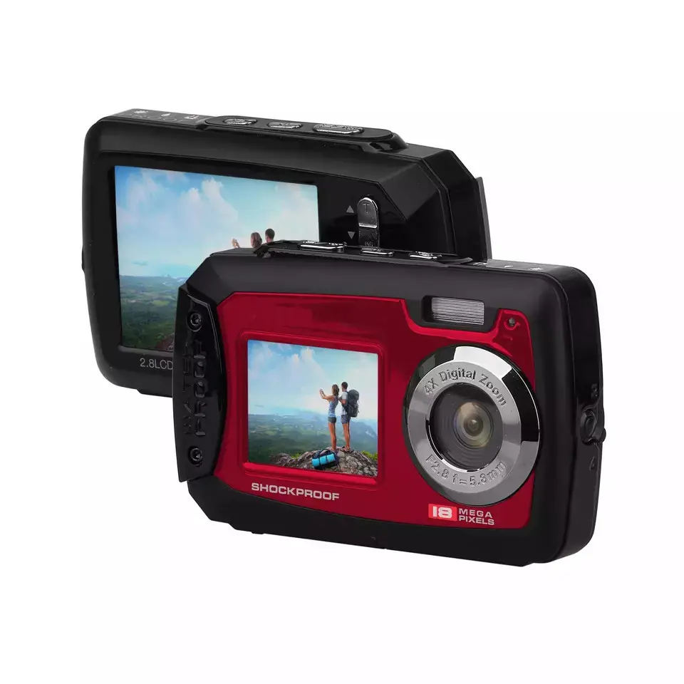 READY TO SHIP General Supplier Professional HD digital camera 4X zoom double screen shockproof camera
