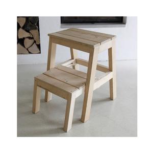 Vintage Style Wooden Step <b>Stool</b> with Solid Timber Construction Perfect <b>for</b> Rustic Kitchens <b>Bedrooms</b> Bathrooms and Home Use - Product Image 6