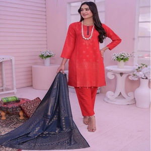 Bin Hameed Original Khaddar 3 pièces Jacquard Broshia femmes Salwar Kameez quotidien/fête porter confortable sensation ethnique indien - Product Image 2