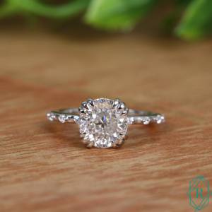 2.00 CT โปรตุเกสตัดแหวนหมั้น Moissanite - Product Image 3