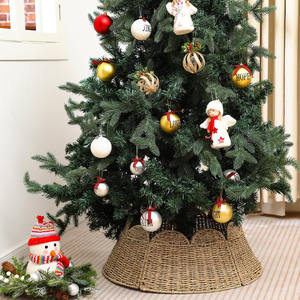Direct Factory High Quality Seagrass <b>Christmas</b> <b>Tree</b> <b>Skirt</b> Handwoven <b>Wicker</b> Base Cover High Quality OEM ODM Factory Wholesale - Product Image 5