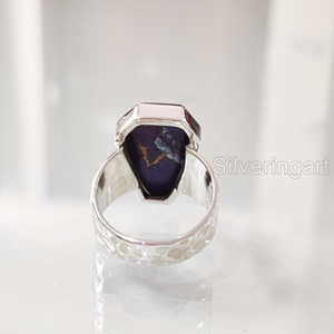 แหวนผู้หญิง แหวนเงินแท้ 925 ประดับพลอยสีม่วงธรรมชาติ รูปทรงโลงศพ ของขวัญวันเกิดเดือนธันวาคม ของขวัญคริสต์มาส ของขวัญแต่งงาน - Product Image 5