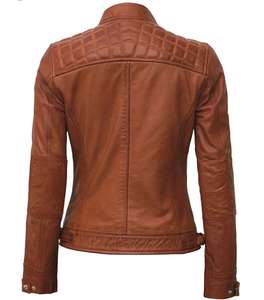 2024, chaqueta de cuero con cuello levantado de invierno para mujer, éxito de ventas único, logotipo OEM, diseño sólido, tela de lona, suministro al por mayor terminado - Product Image 2
