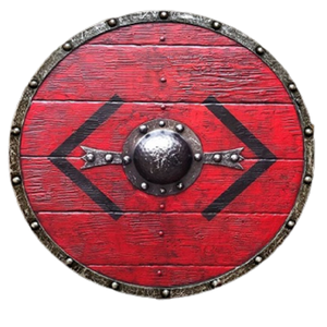 Bjorn Ironside médiéval bouclier Viking de combat fait à la main reproduction en bois noirci martelé patron - Product Image 1