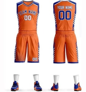 Nouveaux uniformes de basket-ball imprimés en polyester réversible personnalisés de grande taille ensembles de basket-ball sublimés en maille de sport - Product Image 4