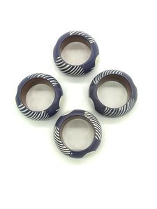 Servilleteros de madera hechos a mano antiguos, decoración de mesa impresionante de lujo Vintage clásico, cenas, fiestas, bodas, ocasiones especiales - Product Image 6