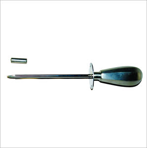 Cannule trocart vétérinaire tendance de 14 cm x 5 mm avec manche en acier et plastique, instrument à manche en bois de 5 mm - Product Image 1