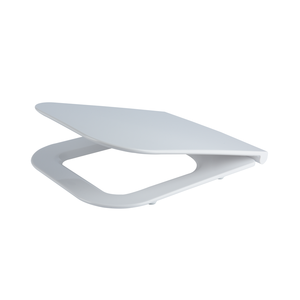 Tapa de inodoro termoestable en forma de Q, color blanco brillante - Product Image 5