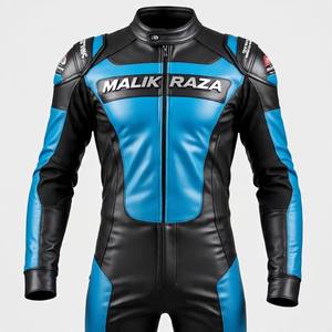 Combinaison de course en cuir pour moto, dimensionnement et design personnalisés, coloration complète, armure certifiée CE, doublure de ventilation, curseurs externes - Product Image 2