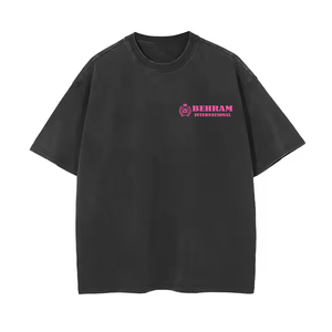 T-shirt en molleton pour homme grande taille, col rond, coupe ample, streetwear, 100% coton biologique, qualité supérieure - Product Image 5