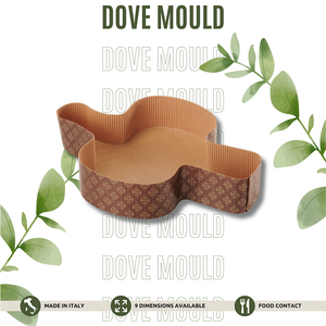 Moldes para hornear en forma de paloma personalizables hechos en Italia, Celulosa pura, antiadherente, aptos para microondas y horno - Product Image 2
