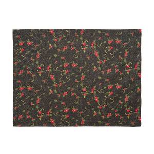 Set de 8 sets de table noirs 100% coton avec motif cerise Tapis de table décoratifs 35x45cm Accessoire de table à manger élégant et durable - Product Image 1