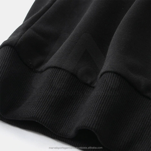 Sweat à capuche à motif solide pour hommes les mieux notés Logo personnalisé coupe ample tissu tricoté saison d'automne fabriqué au Pakistan teint en plaine - Product Image 4