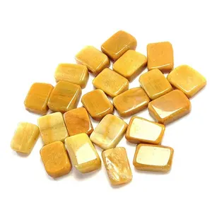 Pierre de haute qualité a dégringolé jaspe jaune cube de cristal naturel dégringolé guérison en vrac galet Agate pierre précieuse pierre naturelle en gros - Product Image 1