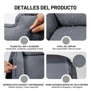 Ensemble de lit pour chien fabriqué en Espagne, hydrofuge et facile à nettoyer, rempli de fibres vierges pour un confort tout au long de l'année - Product Image 5