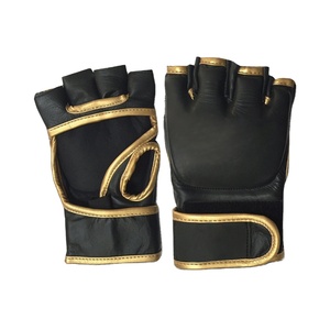 ถุงมือหนัง MMA Sanda พิมพ์โลโก้ตามสั่ง แบบมือเปิด ปิดด้วยแถบตีนตุ๊กแก ช่วยพยุงข้อมือ สำหรับนักกีฬา MMA ระดับมืออาชีพ - Product Image 1