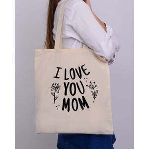Bolsa de Tela de Algodón Personalizable con la Frase 'Te Amo Mamá' para Expresar Amor a las Madres en el Día de la Madre - Product Image 4