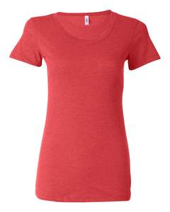 Nueva camiseta relajada Triblend para mujer, ideal para diseños de logotipos personalizados, camiseta transpirable, camiseta roja para mujer - Product Image 1