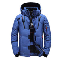 Vêtements complets en duvet de canard pour hommes, veste de ski, manteau épais à capuche, parka bouffante, 2023, vente en gros