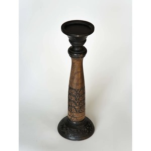 เชิงเทียนไม้สไตล์ราชวงศ์สำหรับตกแต่งห้องนั่งเล่นสไตล์พรีเมี่ยมแกะสลักตกแต่งโต๊ะสำเนียงจากอินเดีย - Product Image 3