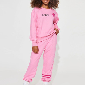 Ensemble de jogging décontracté à manches longues en coton éponge doux respirant pour enfants dernière conception avec poches matériau confortable et durable - Product Image 1