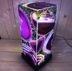 Lámpara LED Artesanal de Resina con Forma de Flor, Luz Nocturna, Estatua de Buceo, Tema Submarino, Regalo del Día de la Madre, Lámpara de Ágata, Piedra para el Hogar - Product Image 4