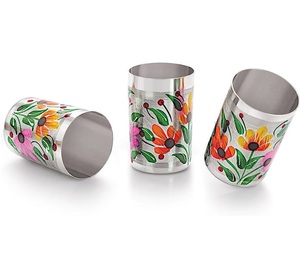 Dernier design en acier inoxydable émaillé verre imprimé design martelé verre en acier inoxydable d'excellente qualité - Product Image 6