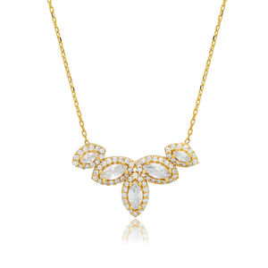 Marquise CZ Pierre Collier Turc À La Main 925 Bijoux En Argent Sterling Femmes À La Mode - Product Image 3