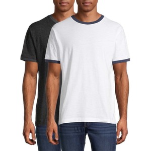 Vente en gros de t-shirts pour hommes haut de gamme coupe ample en coton tricoté blanc jaune sonnerie lettre motif 100% coton polyester/coton - Product Image 4