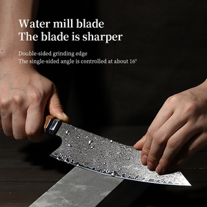 Mayorista Personalizado OEM ODM Cubiertos Fábrica Chef Profesional Cuchillo de Cocina Acero Damasco Chef Cuchillo Mejor Mango Único de Madera - Product Image 4