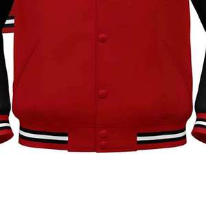 Chaqueta Universitaria Personalizada con Diseño Propio, Chaqueta de Béisbol de Forro Polar para Hombre, Chaquetas Universitarias Lisas al por Mayor - Product Image 4