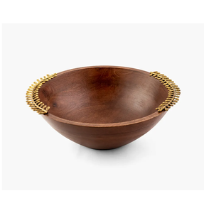 Maravillosas patas de Metal comida ensalada fruta servir tazón de alta venta hecho a mano decorativo tazón de madera a precio al por mayor - Product Image 4