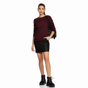 Suéter de lana de algodón de secado rápido transpirable de talla grande personalizado para mujer, sudaderas de invierno elegantes para mujer - Product Image 4