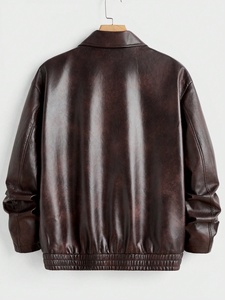 Artículo superventas 2024, chaqueta de cuero genuino para hombre, chaqueta de cuero personalizada de alta calidad para hombre, chaquetas de cuero de moda para hombre al por mayor - Product Image 2