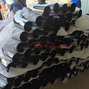 Punta del gomito del sistema di scarico del camion del tubo di scarico a basso prezzo in <span class=keywords><strong>Chrome</strong></span> 4 '', 5'' per I.D e 5 '', 6'', 7 '', 8'' per <span class=keywords><strong>o</strong></span>. D, 23 ''per la lunghezza - Product Image 4