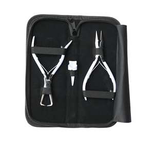 Compact Hair <b>Extension</b> tools Kit <b>Micro</b> Link Crimping Pliers Beads Removal plier Hair Parting Ring for Microbead <b>Extensions</b> - Product Image 1