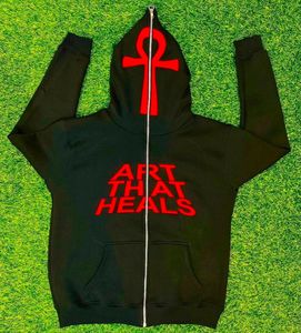 Haute qualité noir hommes surdimensionné grande taille sweat à capuche polaire 100% coton Long thermique Streetwear pleine fermeture éclair araignée sweats à capuche pour hommes - Product Image 5