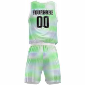 Uniforme de baloncesto para hombre, camisetas y pantalones cortos de baloncesto hechos a medida, ropa deportiva de fútbol, 100% poliéster, adultos, estampado, 120 gramos - Product Image 4