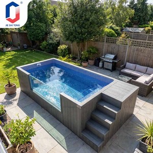 Piscina Prefabricada de Fibra de Vidrio para Jardín de Hotel con Bomba, Resistente a los Rayos UV, Ecológica, para Niños - Product Image 1